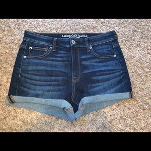 Hi-rise shortie shorts